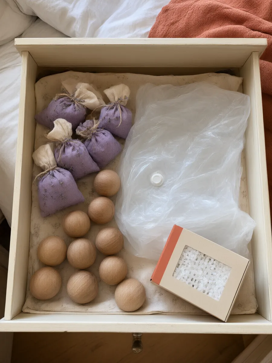 Il cassetto coi rimedi: lavanda, cedro, sottovuoto, sali